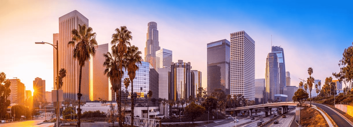 Panoramic view of Los Angeles, California - Moving and Storage Service from Popeye Moving & Storage serving Los Angeles and Los Angeles County