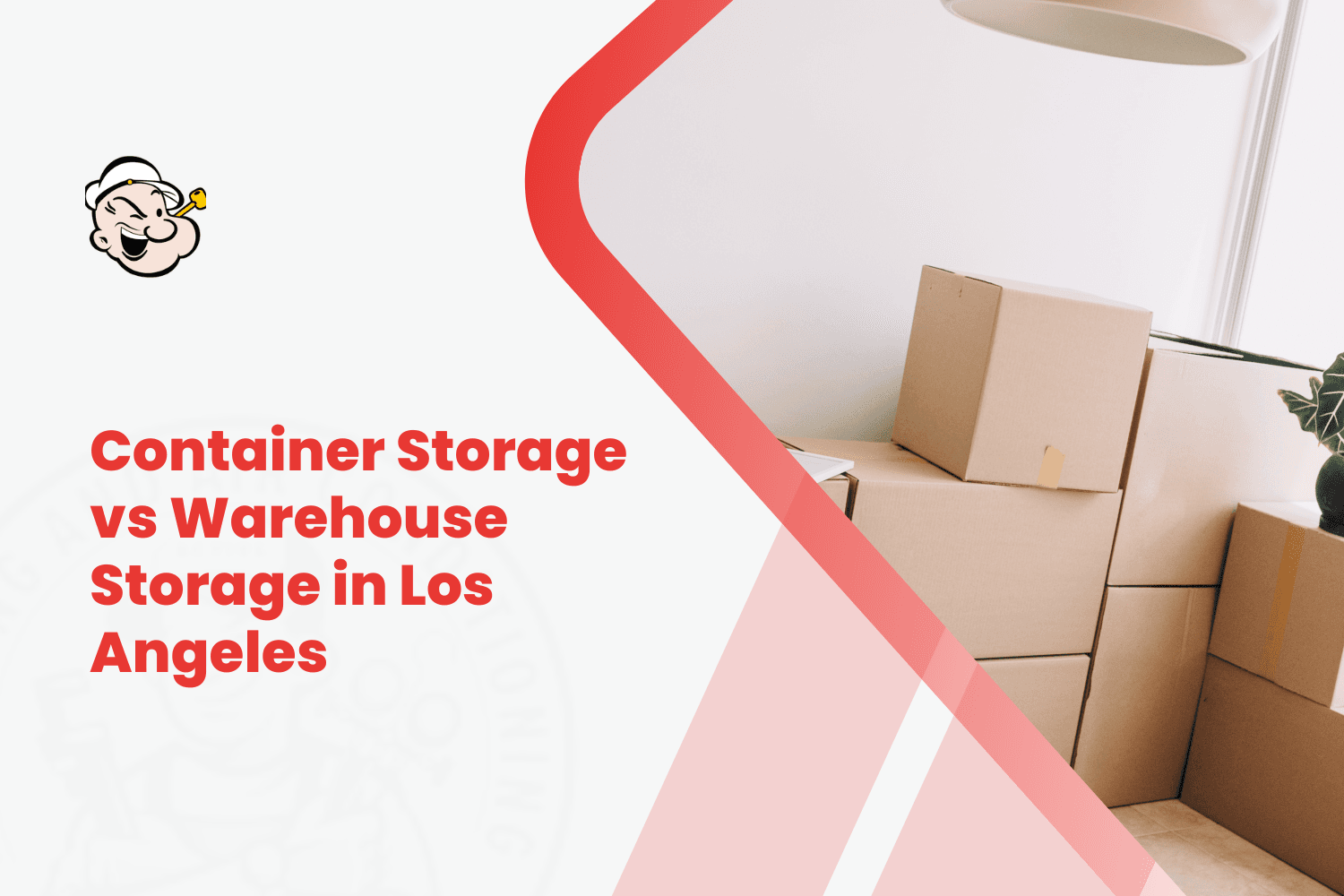 Cardboard moving boxes stacked in a room for Los Angeles storage comparison