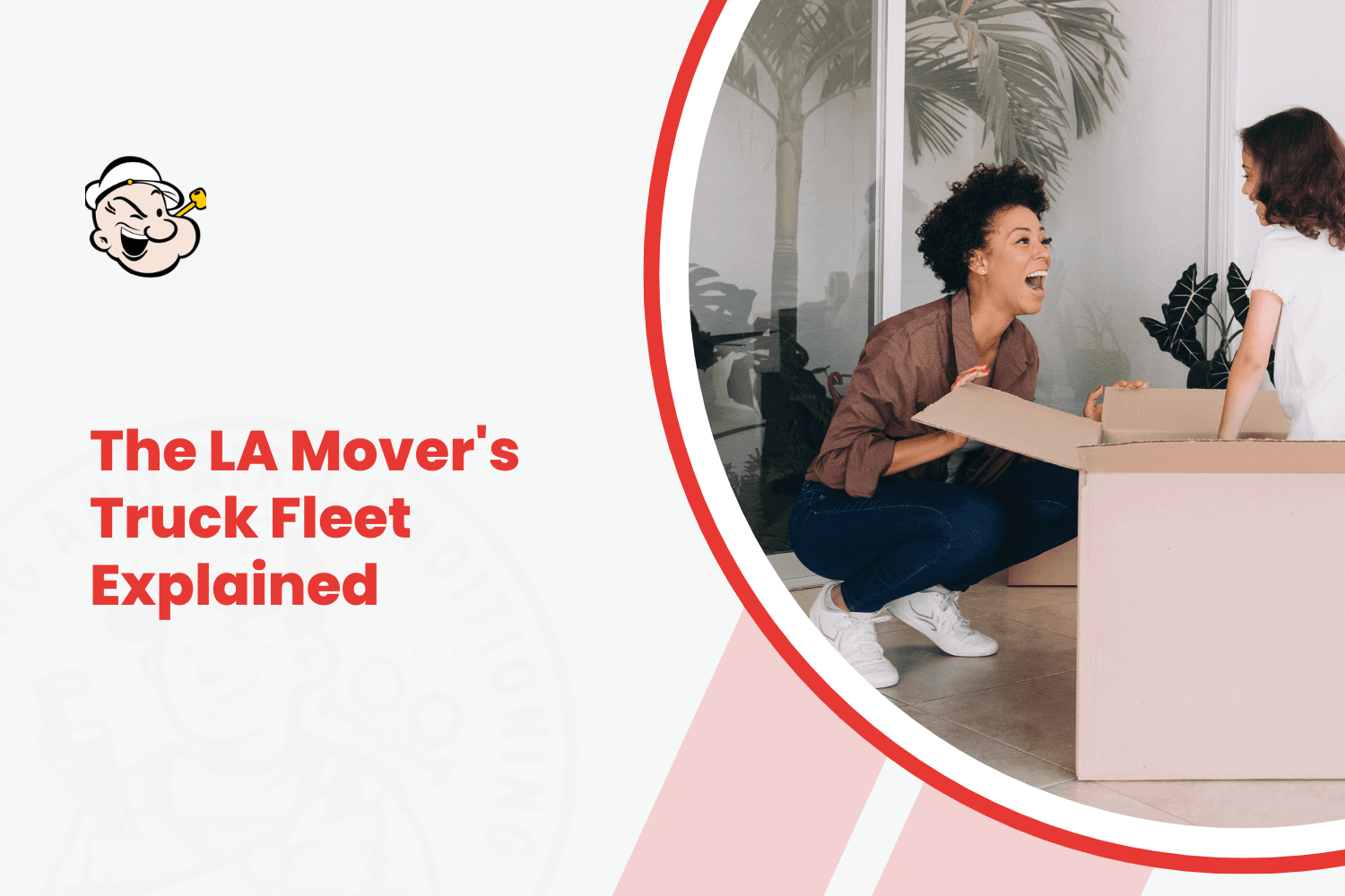 Two women excitedly unpacking cardboard moving boxes in a bright modern home