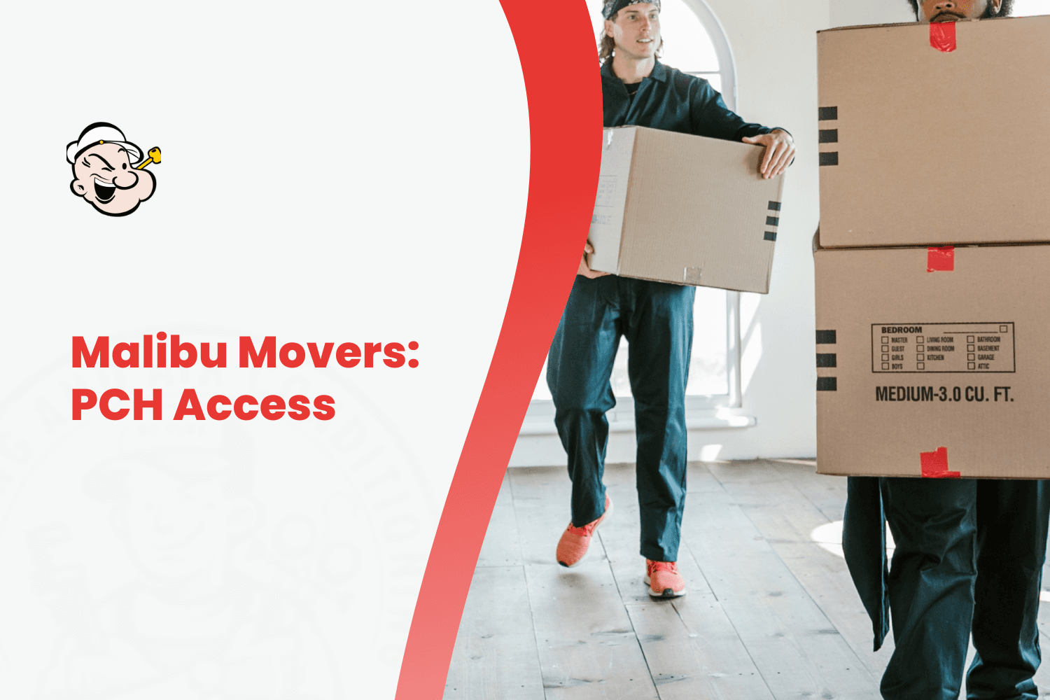 Malibu movers carrying cardboard boxes during a beachfront home relocation