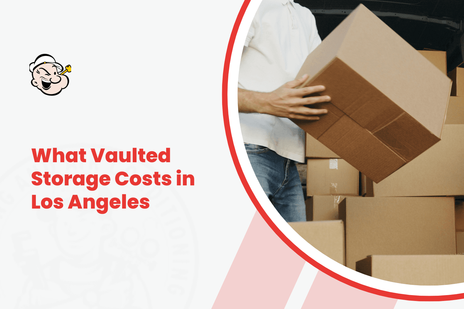 Man loading cardboard boxes into moving truck for vaulted storage in Los Angeles